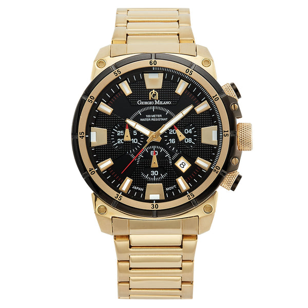 Giorgio Milano Gold Steel Black Dial Chronograph Men's Watch - 206SG3