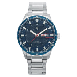 Giorgio Milano Silver Steel Blue Dial Men's Watch - 208ST4