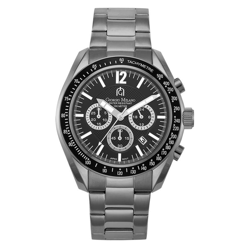Giorgio Milano Stainless Steel Black Dial Chronograph Men's Watch - 219SGY10