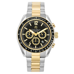 Giorgio Milano Two-Tone Steel Black Dial Chronograph Men's Watch - 219STG3