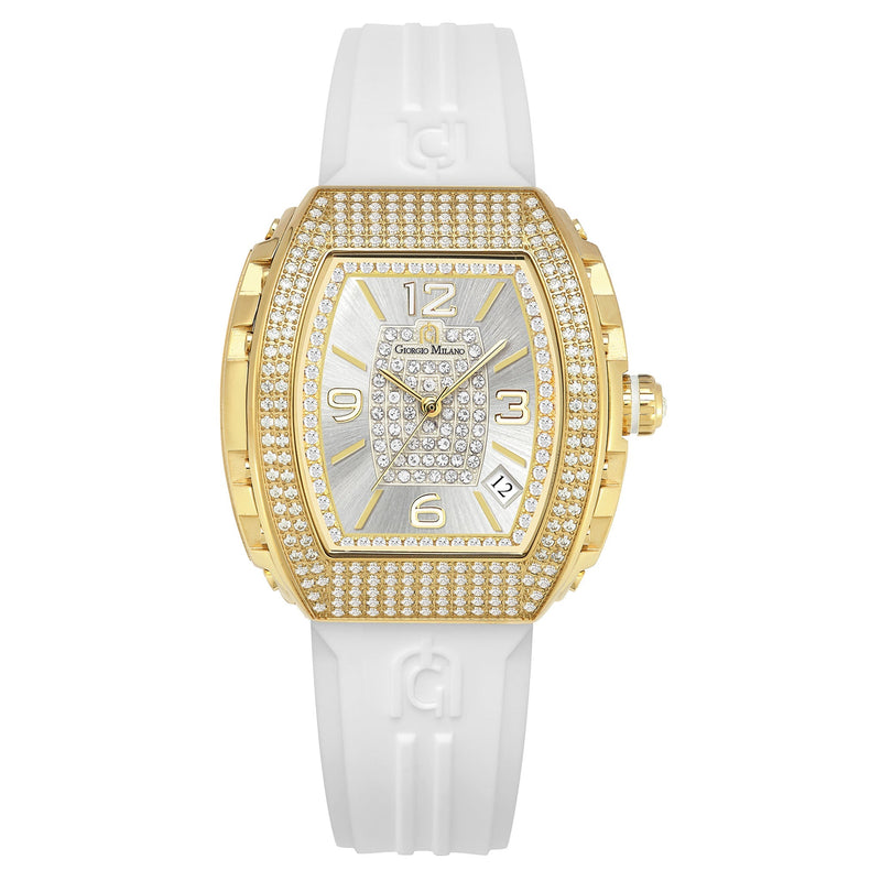 Giorgio Milano White Silicone Silver Dial Women's Watch - 242SG212