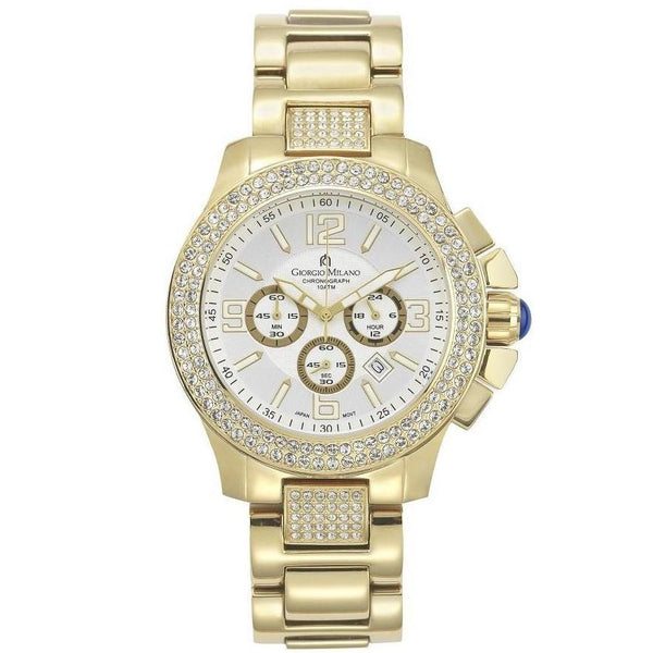 Giorgio Milano Gold Steel with Swarovski Crystals Chronograph Unisex Watch - 839SG02