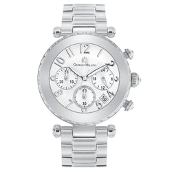Giorgio Milano Stainless Steel Silver White Dial Chronograph Women's Watch - 950ST02