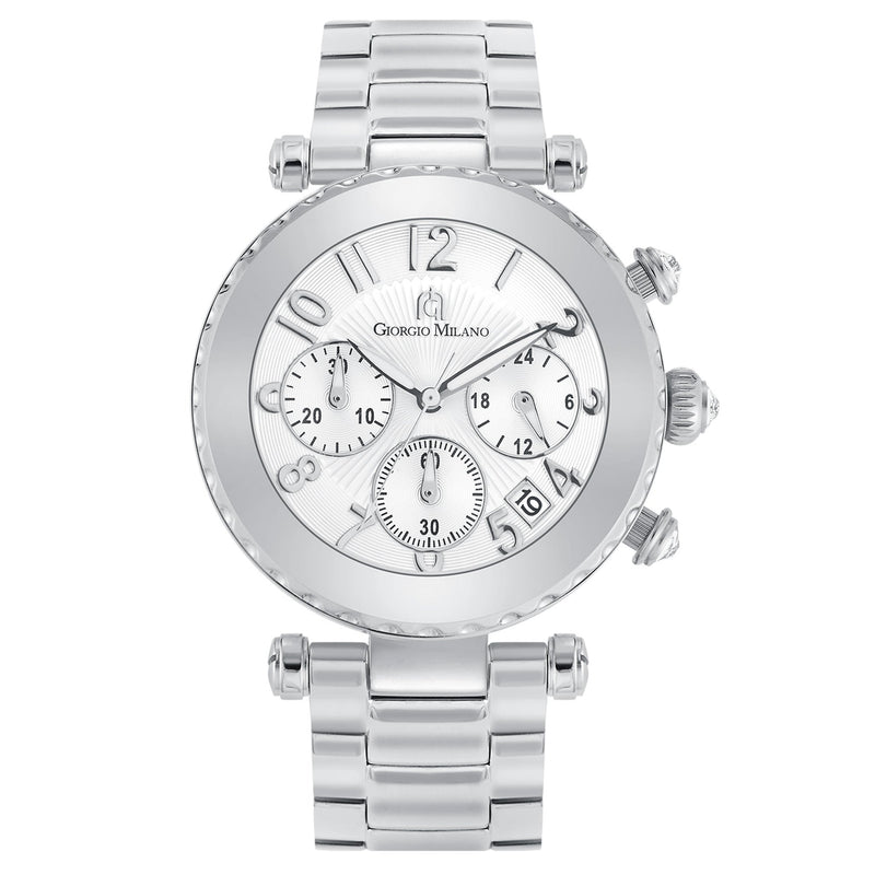 Giorgio Milano Stainless Steel Silver White Dial Chronograph Women's Watch - 950ST02