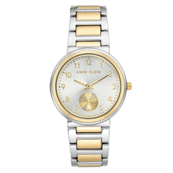 Anne Klein Two-tone Stainless Steel Silver Dial Women's Watch - AK3407SVTT
