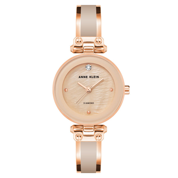 Anne Klein Rose Gold with Blush Band Women's Watch - AK1980BMRG