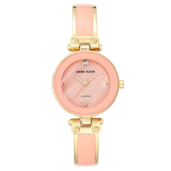 Anne Klein Gold with Pink Band Mother of Pearl Dial Women's Watch - AK1980PKGB