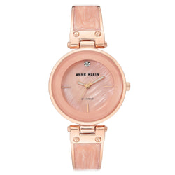Anne Klein Rose Gold with Light Pink Marble Band Women's Watch - AK2512LPRG