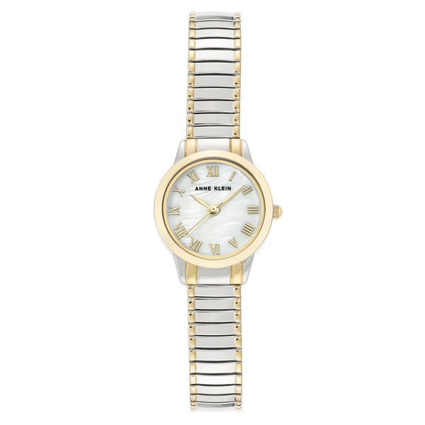 Anne Klein Two-Tone Steel White Dial Women's Watch - AK3801WTTT
