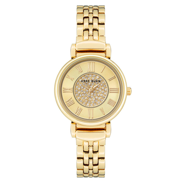 Anne Klein Gold Band Light Champagne Dial Women's Watch - AK3872CHGB
