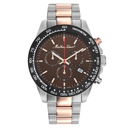 Mathey-Tissot Mathy Chrono Stainless Steel Brown Dial Swiss Made Men's Watch - H901CHRM