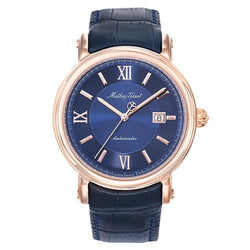 Mathey-Tissot Renaissance Leather Blue Dial Swiss Made Men's Watch - H9030PBU