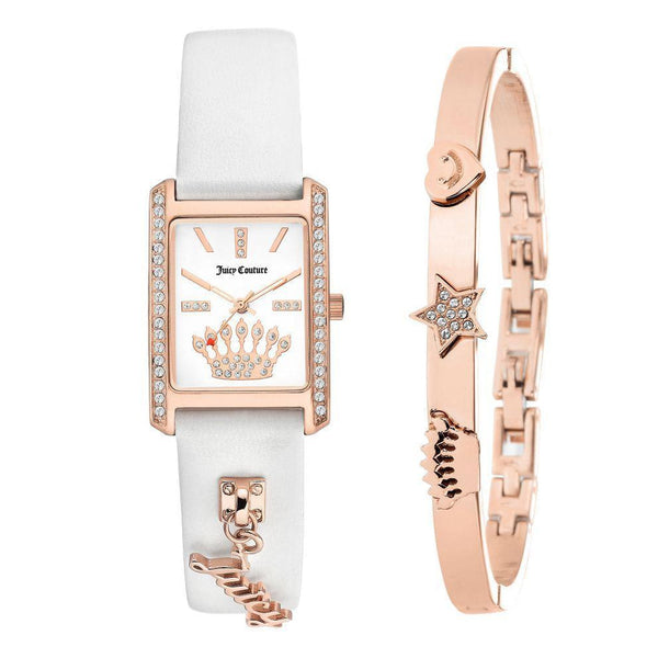 Juicy Couture Ladies Rose Gold Watch & Bracelet with Charms - JC1030RGST