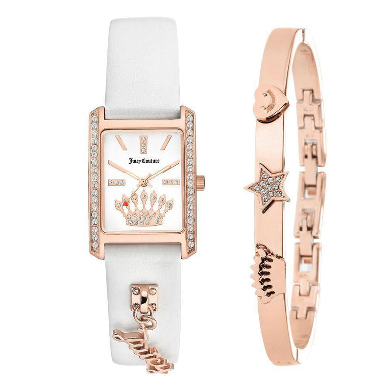 Juicy Couture Ladies Rose Gold Watch & Bracelet with Charms - JC1030RGST