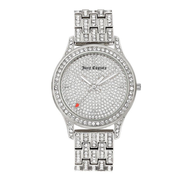 Juicy Couture Silver Steel with Swarovski Crytals Ladies Watch - JC1045PVSV