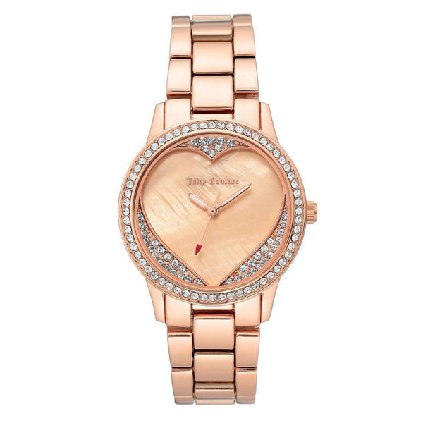 Juicy Couture Rose Gold Steel with Swarovski Crytals Ladies Watch - JC1100BMRG
