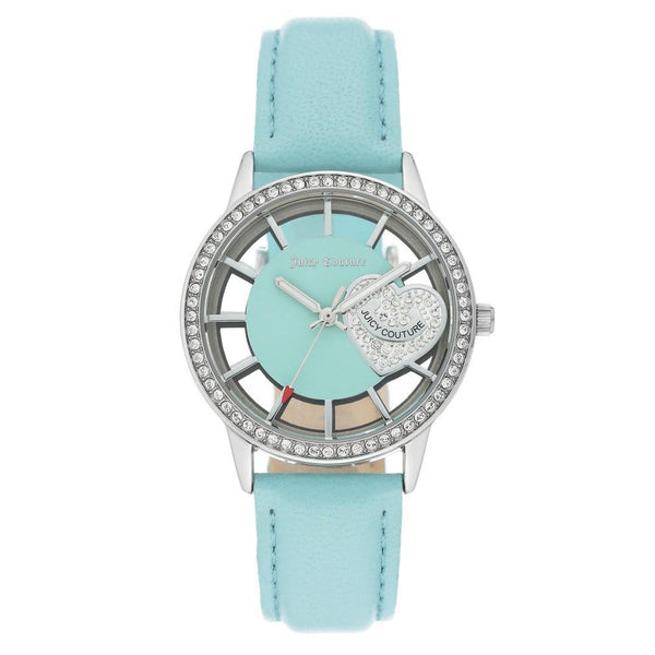 Juicy Couture Light Blue Leather with Swarovski Crystals Ladies Watch - JC1133LBLB