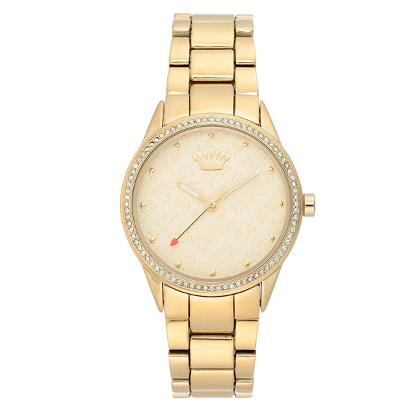Juicy Couture Gold Steel with Swarovski Crystals Ladies Watch - JC1174CHGB