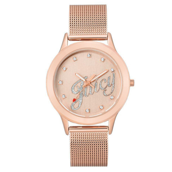 Juicy Couture Rose Gold Mesh Ladies Watch - JC1032RGRG