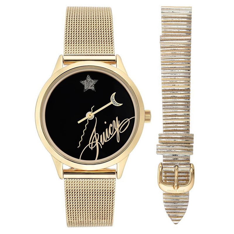 Juicy Couture Gold Mesh with Interchangeable Strap Women's Watch - JC1242GIST