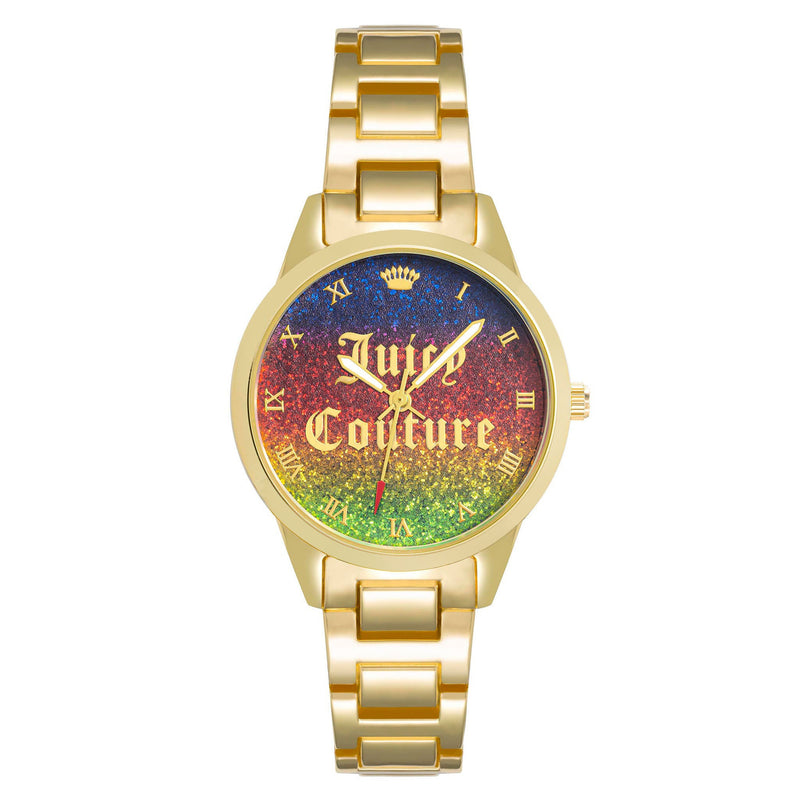 Juicy Couture Gold Band Rainbow Glitter Ombre Dial Women display picture 1