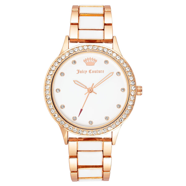 Juicy Couture Two-Tone Band White Dial Women's Watch - JC1348RGWT