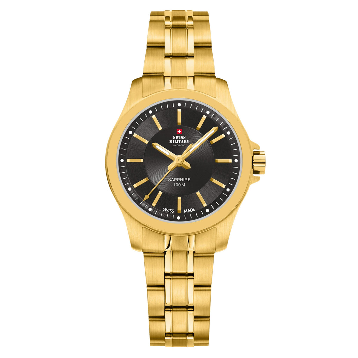 Swiss Military SM34065ST-2M Orologio Uomo: Analogico Al Quarzo Con Cinturino In Acciaio Inox, Cassa 40mm, Quadrante Argento