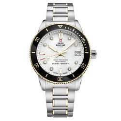 Swiss Military Two-Tone Steel White Dial Women's Watch - SM34089.04