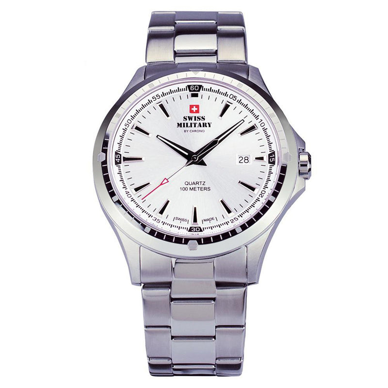 Swiss Military Stainless Steel Silver Dial Men's Watch - SMP34056.02