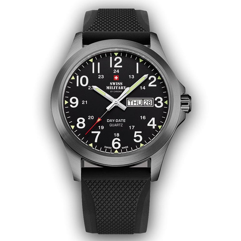 Swiss Military Black Silicone Men's Watch - SMP36040.20