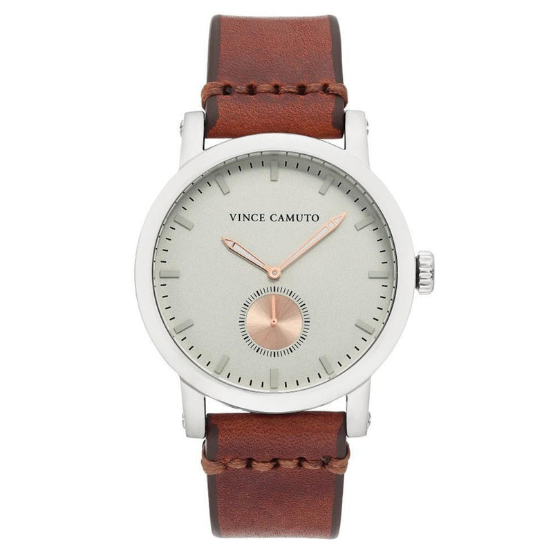 Vince Camuto Brown Leather Men's Watch - VC1108LGSV