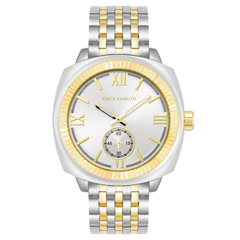 Vince Camuto Two-Tone Steel Silver Dial Men's Watch - VC1132WTTT