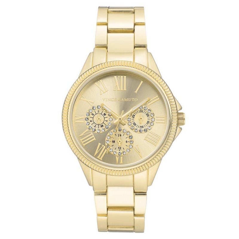 Vince Camuto Gold Steel Ladies Watch - VC5378CHGB
