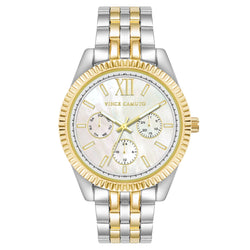Vince Camuto Two-Tone Steel White MOP Dial Women's Watch - VC9007MPTT