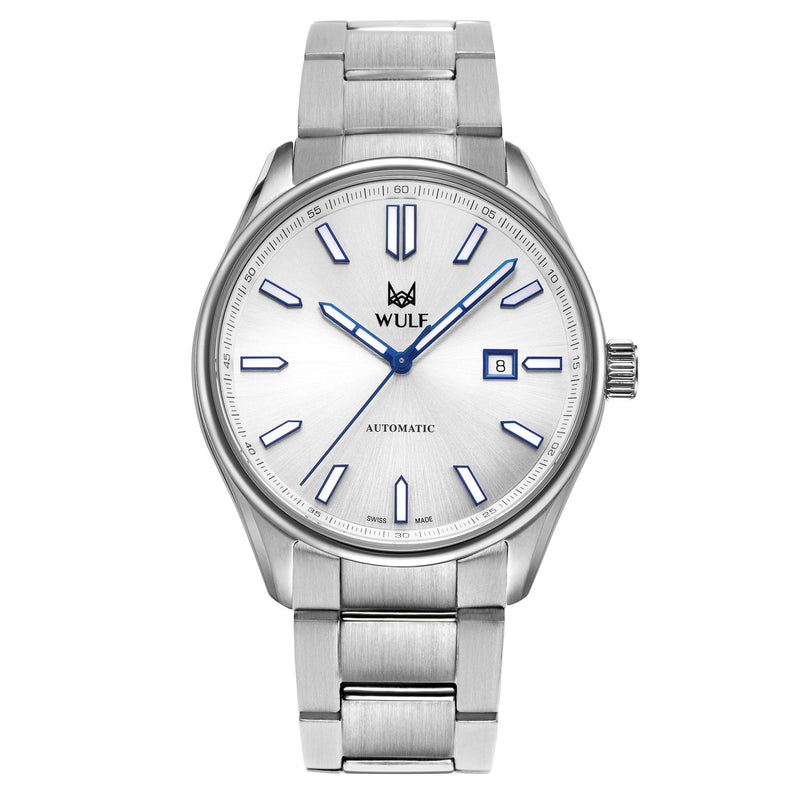 WULF ALPHA Stainless Steel Silver Dial Automatic Men's Watch - WF01.01M