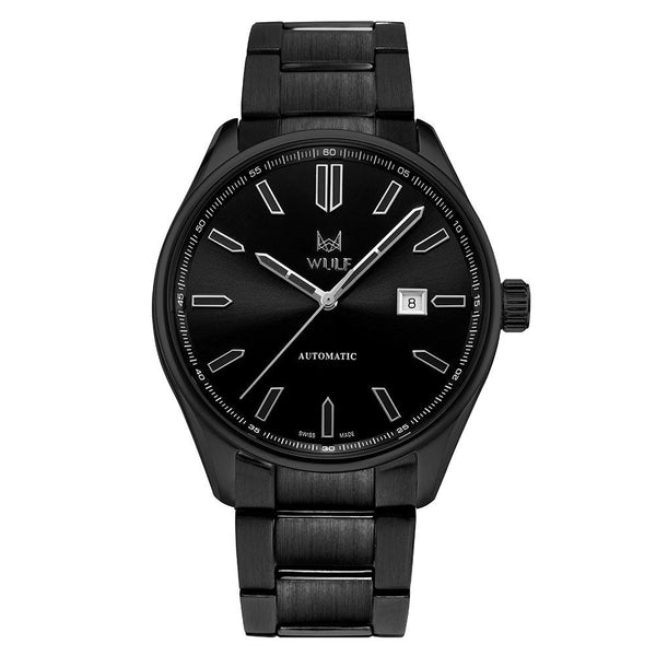 WULF Alpha-X Black Stainless Steel Automatic Swiss Made Unisex Watch - WF01.05M