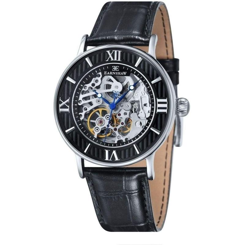 Earnshaw Darwin Automatic Leather Mens Watch - ES-8038-01