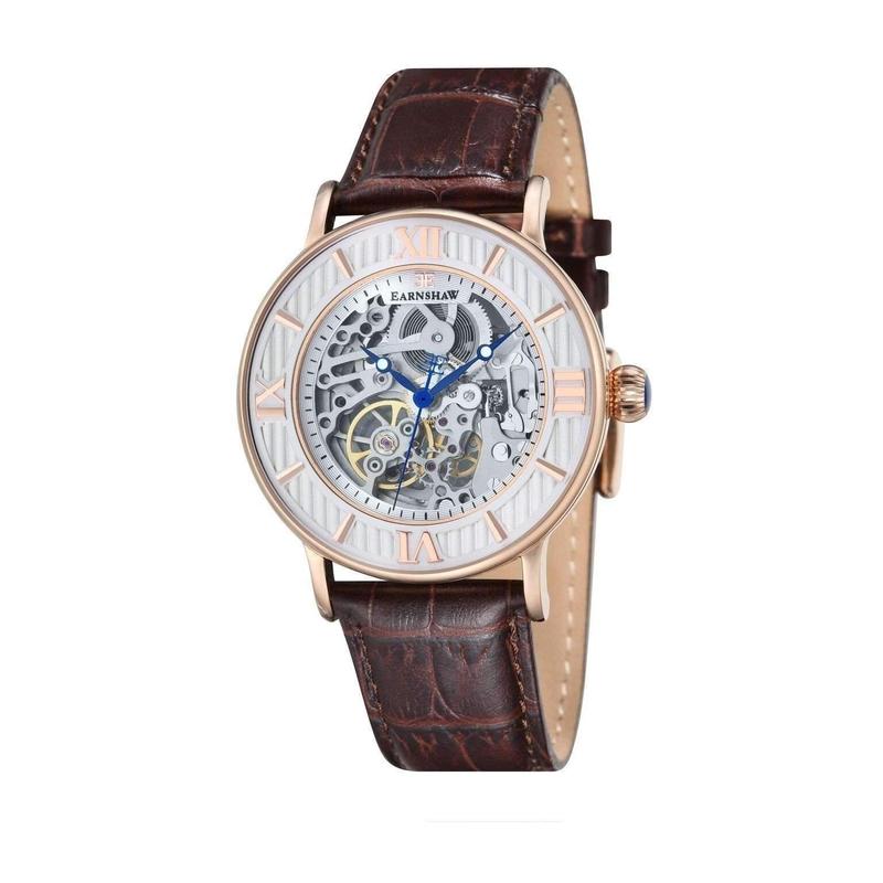 Earnshaw Darwin Automatic Leather Mens Watch - ES-8038-03