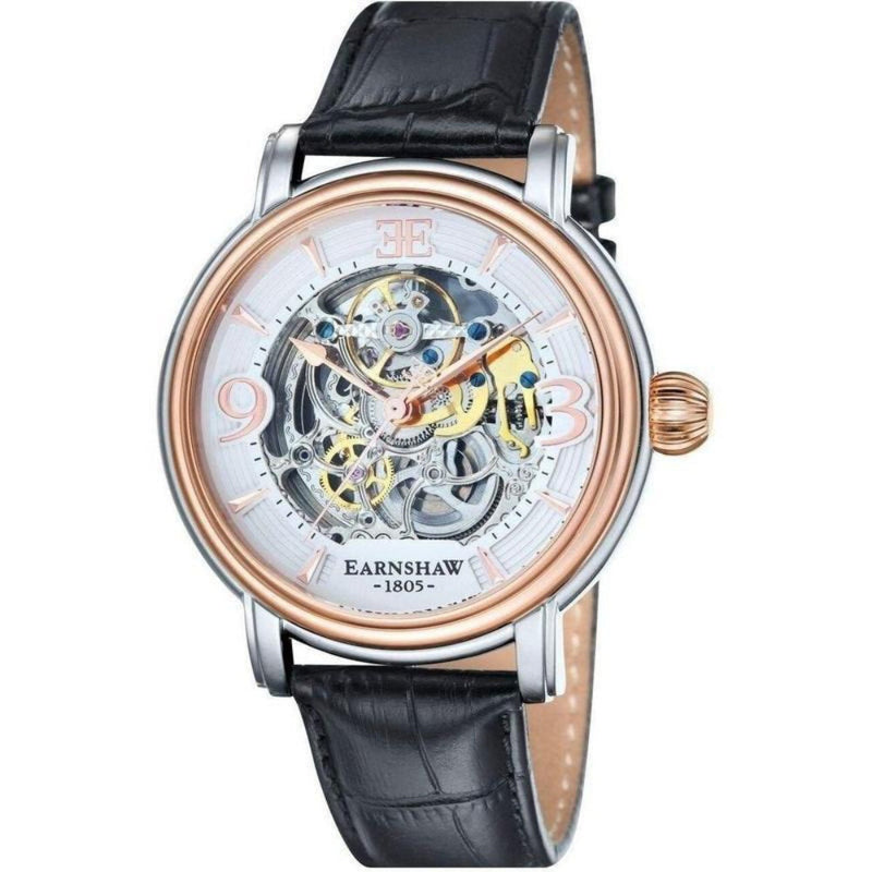 Earnshaw Longcase Automatic Leather Men's Watch - ES-8011-06