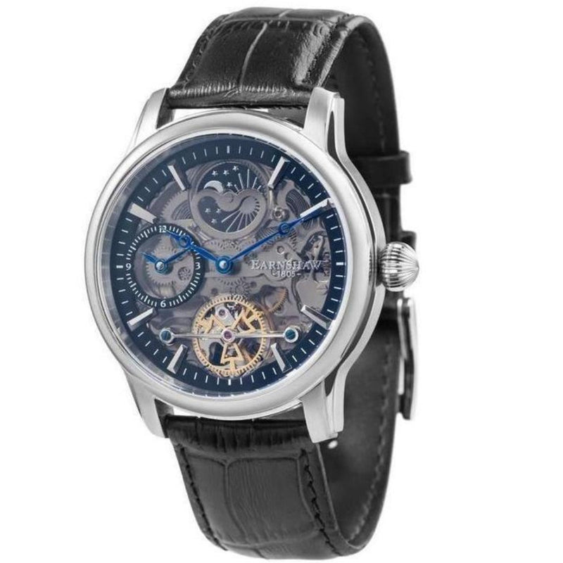 Earnshaw Longitude Shadow Men's Automatic Leather Watch - ES-8063-04