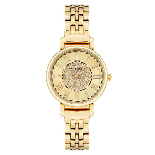 Anne Klein Gold Band Light Champagne Dial Women's Watch - AK3872CHGB