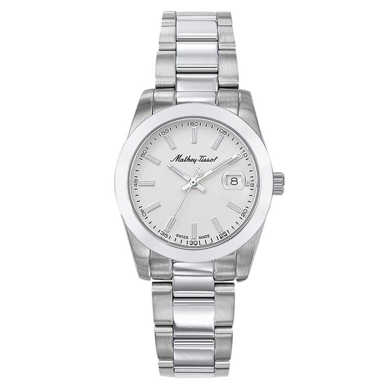 Mathey-Tissot Mathy I Stainless Steel White Dial Swiss Made Women's Watch - D450AI