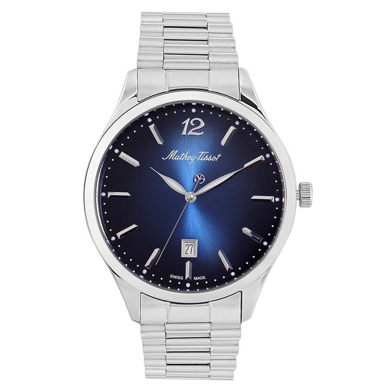 Mathey-Tissot Urban Metal Blue Dial Swiss Made Men's Watch - H411MABU