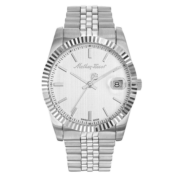 Mathey-Tissot Mathy III Stainless Steel White Dial Men's Watch - H810AI