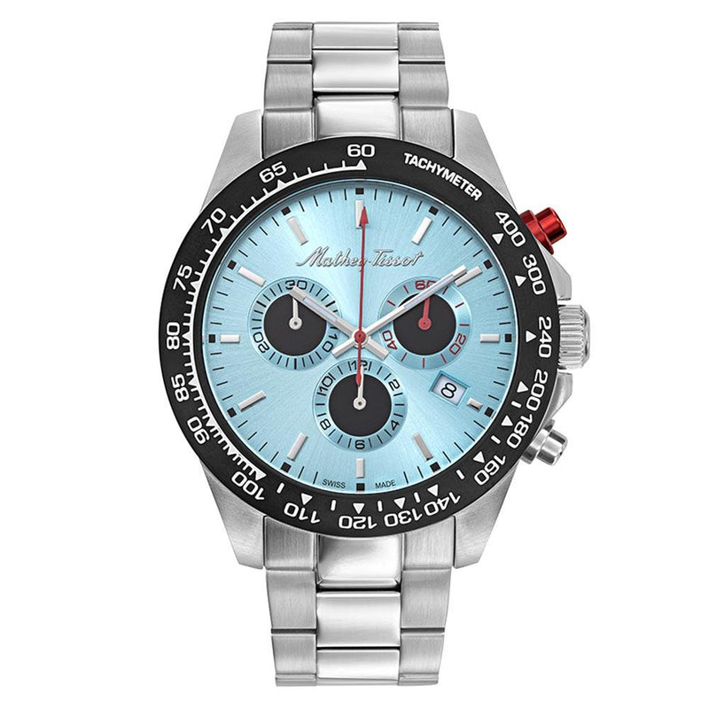 Mathey-Tissot Mathy Chrono Stainless Steel Blue Dial Men's Swiss Made Watch - H901CHABU