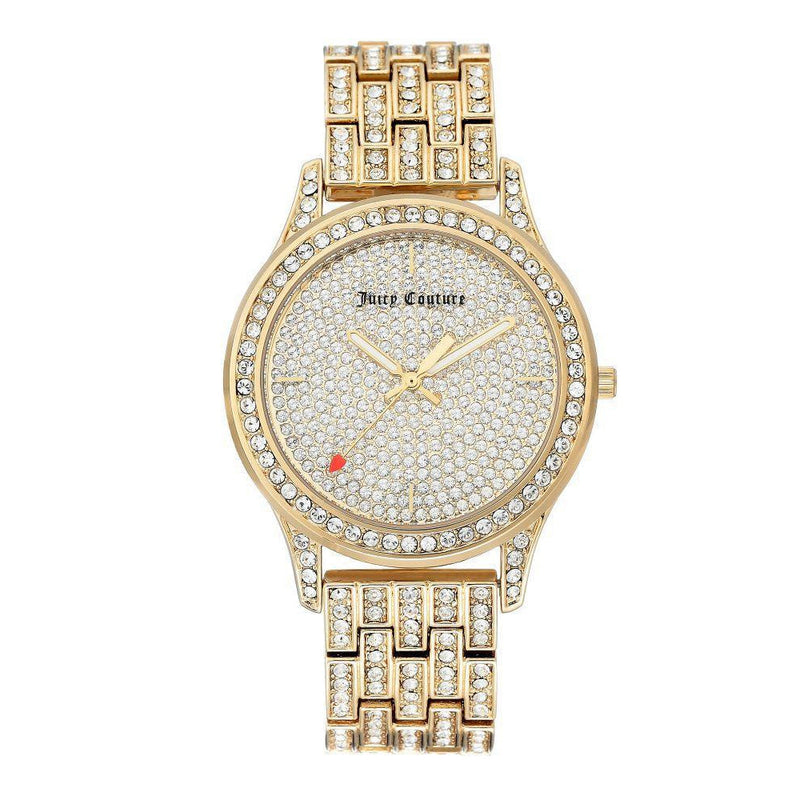 Juicy Couture Gold Steel with Swarovski Crytals Ladies Watch - JC1044PVGB