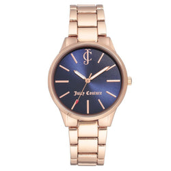 Juicy Couture Rose Gold Steel Ladies Watch - JC1058NVRG