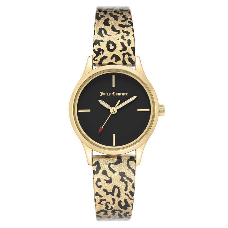 Juicy Couture Gold Steel with Leopard Pattern Ladies Watch - JC1238GDLE