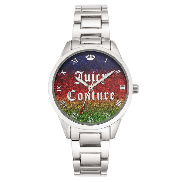 Juicy Couture Silver Band Rainbow Dial Women's Watch - JC1277RBSV
