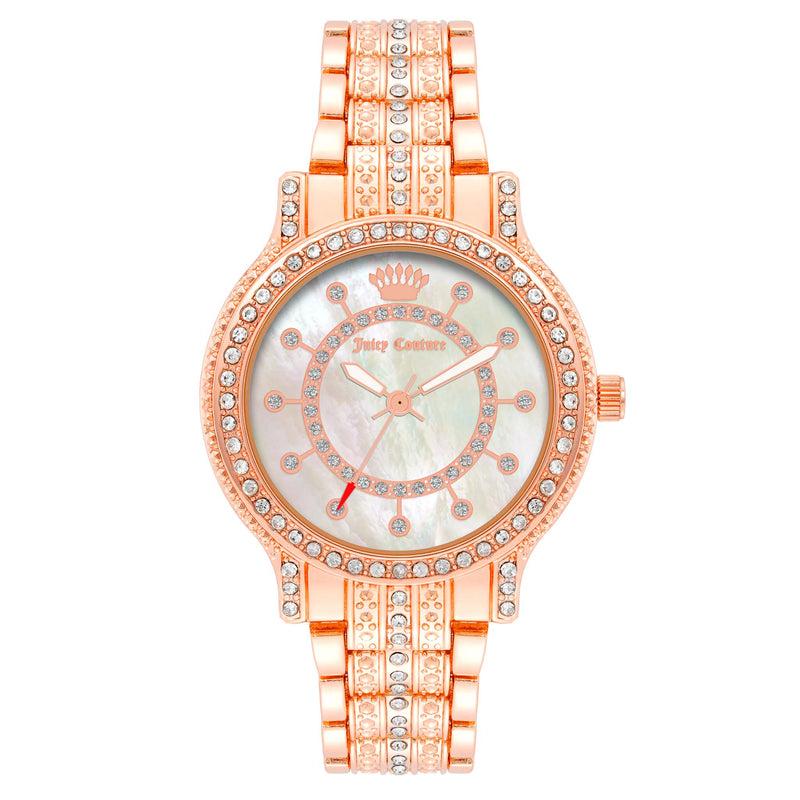 Juicy Couture Rose Gold Mixed Metal White Dial Women's Watch - JC1316WTRG